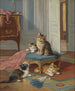 La famiglia dei gatti - Léon Huber — vista dell’opera