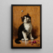 Chaton con farfalla - Léon Huber — quadro incorniciato alla parete