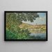 Vista di Vétheuil, riva del fiume - Léon Joubert — quadro incorniciato alla parete