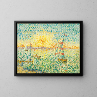 Tramonto al sole - Léon Pourtau — quadro incorniciato alla parete