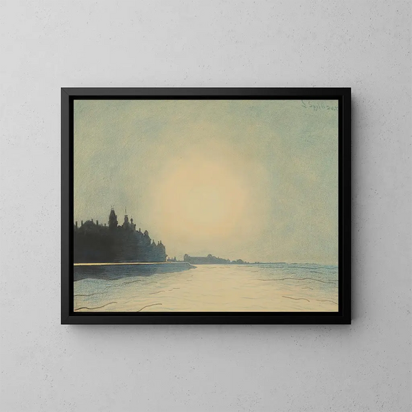 La diga a Ostenda vista dal molo - Léon Spilliaert — quadro incorniciato alla parete