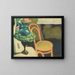 interno con sedia e lampada in opale - Léon Spilliaert — quadro incorniciato alla parete