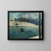 Il parco Léopold di Ostenda con lo stagno e il Trinkhall sotto la neve - Léon Spilliaert — quadro incorniciato alla parete