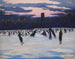 I pattinatori nel parco Marie-Henriette a Ostenda - Léon Spilliaert — vista dell’opera