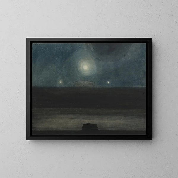 Spiaggia con luna - Léon Spilliaert — quadro incorniciato alla parete