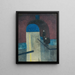 Un homme e una donna che si riparano sotto una volta dei Drie Gapers Ostende - Léon Spilliaert — quadro incorniciato alla parete