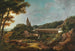 Vista a nord-est delle rovine del castello di Weitenegg vicino al Danubio - Lorenz Adolf Schönberger — vista dell’opera