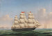 Tre-mast Ferdinand Brumm davanti la scogliera di Douvres - Lorenz Petersen — vista dell’opera