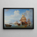 Paesaggio marino con scirocco - Lorenzo Butti — quadro incorniciato alla parete