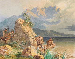 Lorenzo Quaglio - Jger und Wilderer am Eibsee bei der Zugspitze.webp