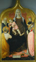 Vierge et Enfant avec les Saints Antoine Abbé Marc Séverin et Sébastien - Lorenzo da Sanseverino — vista dell’opera