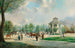Una scena animata davanti al Lusthaus Prater a Vienna - Lothar Michael Bürger — vista dell’opera