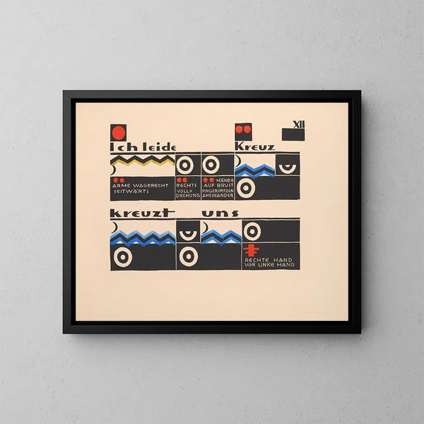 Foglio senza titolo XII - Lothar Schreyer — quadro incorniciato alla parete