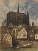 Esterno di una cattedrale - Louis-Adolphe Hervier — vista dell’opera