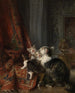 Interno con gatti - Louis-Eugène Lambert — vista dell’opera