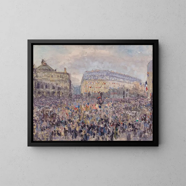 L'Opera il 11 novembre 1918 - Louis-Gilbert Bellan — quadro incorniciato alla parete