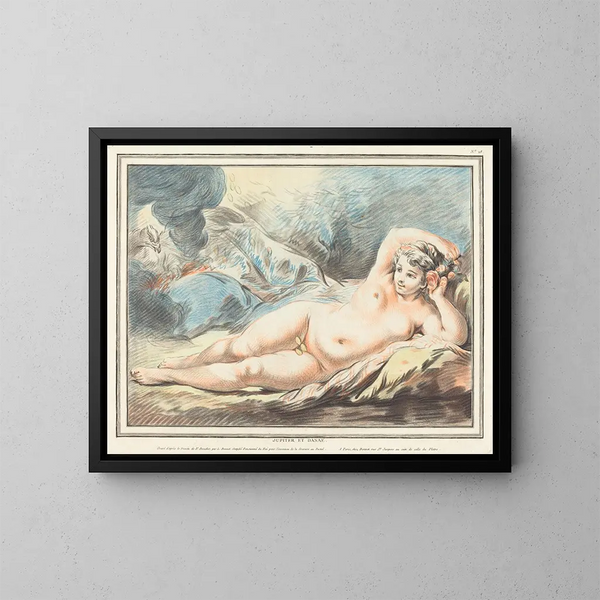 Giove e Danae - Louis-Marin Bonnet — quadro incorniciato alla parete