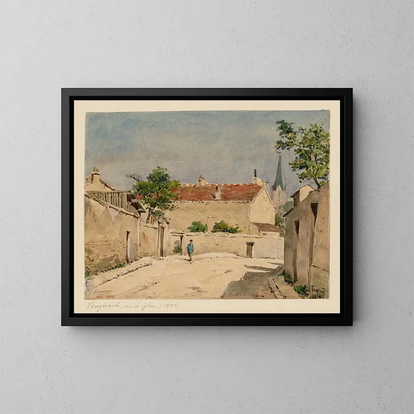 Rue et chiesa Vaugirard nel 1881 - Louis-Martial-Thodat Masson — quadro incorniciato alla parete