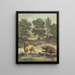 La Lionne Et L'ours The Lion And The Bear - Louis-Simon Lempereur — quadro incorniciato alla parete