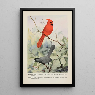 Louis Agassiz Fuertes - Glory the Cardinal Kitty the Catbird.webp