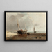 Bateaux de pêche sur le rivage à marée basse - Louis Bentabole — quadro incorniciato alla parete