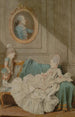 Madame Millin du Perreux et son fils avec un ritratto dipinto di Monsieur Jérôme-Robert Millin du Perreux - Louis Carmontelle — vista dell’opera
