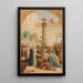 Sainte Geneviève distribuant le pain aux pauvres pendant il assedio di Parigi - Louis Charles Timbal — quadro incorniciato alla parete