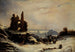 Le retour du marché, effet de neige sur Parigi - Louis Claude Mallebranche — vista dell’opera