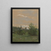 Paesaggio alberato con abitazioni - Louis Debras — quadro incorniciato alla parete