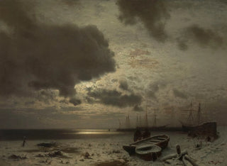 Luce della luna in inverno - Louis Douzette — vista dell’opera