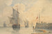 di barche da pesca Chasse-Marée issando la vela al largo di Calais - Louis François Thomas Francia — vista dell’opera