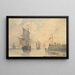 di barche da pesca Chasse-Marée issando la vela al largo di Calais - Louis François Thomas Francia — quadro incorniciato alla parete