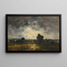 Figures dans un champ sous un ciel orageux - Louis François Victor Watelin — quadro incorniciato alla parete