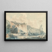 Paesaggio fluviale con scogliere - Louis Gabriel Moreau — quadro incorniciato alla parete