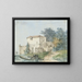 Casa di campagna in un paesaggio - Louis Gabriel Moreau — quadro incorniciato alla parete