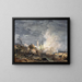 Incendio nel porto - Louis Gabriel Moreau — quadro incorniciato alla parete