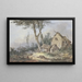 Paesaggio con fattoria in rovina - Louis Gabriel Moreau — quadro incorniciato alla parete