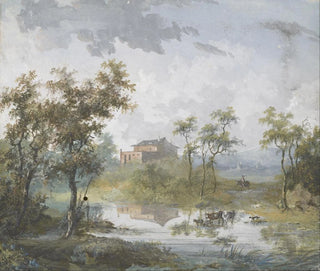 Le gué rustico - Louis Gabriel Moreau — vista dell’opera