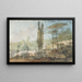 Vista di un parco - Louis Gabriel Moreau — quadro incorniciato alla parete