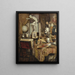 Interno di atelier - Louis Gontier — quadro incorniciato alla parete