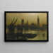 Ponte di Westminster con le Camere del Parlamento - Louis Grimshaw — quadro incorniciato alla parete