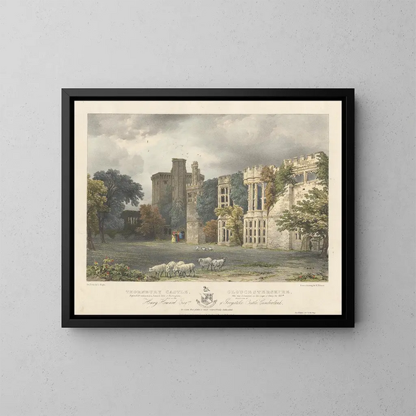 Château de Thornbury, Gloucestershire - Louis Haghe — quadro incorniciato alla parete