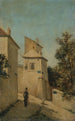 La rue du Mont-Cenis à l'angle de la rue Saint-Vincent Montmartre 18e arrondissement - Louis Hista — vista dell’opera