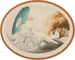 Louis Icart - Woman Reclining with Parasol.webp