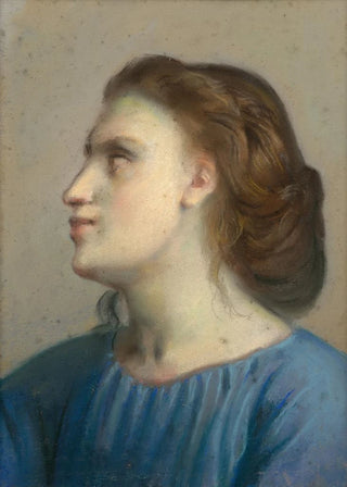Louis Janmot - Portrait of a young girl in a blue shirt.webp