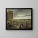 Paesaggio con contadini - Louis Le Nain — quadro incorniciato alla parete