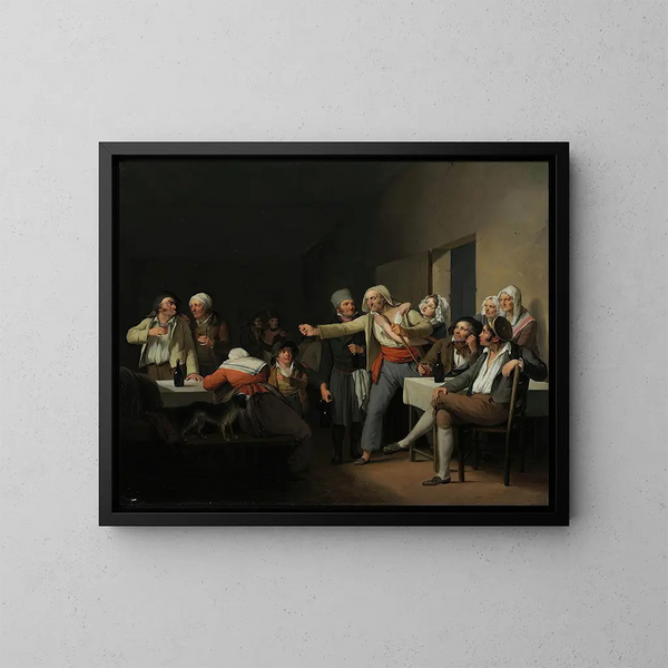 Gli uomini si contendono - Louis Léopold Boilly — quadro incorniciato alla parete