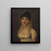 Ritratto di donna in abito bianco - Louis Léopold Boilly — quadro incorniciato alla parete