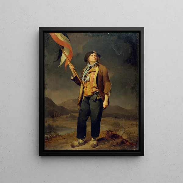 Louis Lopold Boilly - Portrait du chanteur Simon Chenard 17581832 en costume de sansculotte portant un drapeau la fte de la libert de la Savoie le 14 octobre 1792.webp