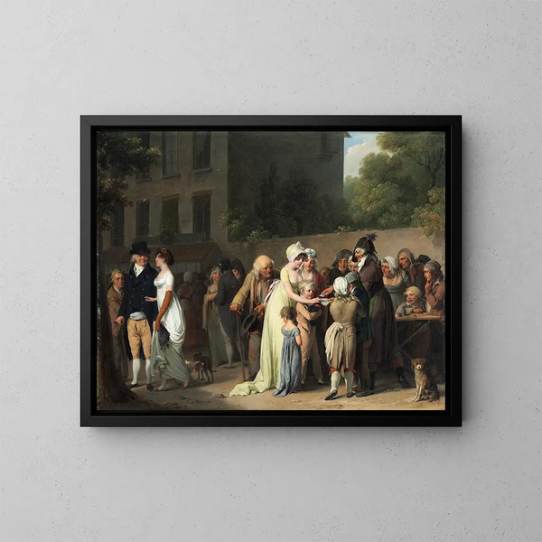 Il giocatore di carte sul boulevard - Louis Léopold Boilly — quadro incorniciato alla parete